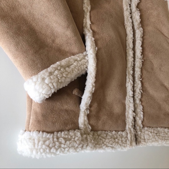 L.L. Bean Girls' Faux Shearling Sherpa Teddy Lined Jacket Coat M 5-6 - Picture 5 of 13